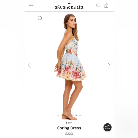 Agua Bendita, Resort Wear
Riveria Radiance Spring Blush Floral Cotton Minidress - Picture 10 of 11